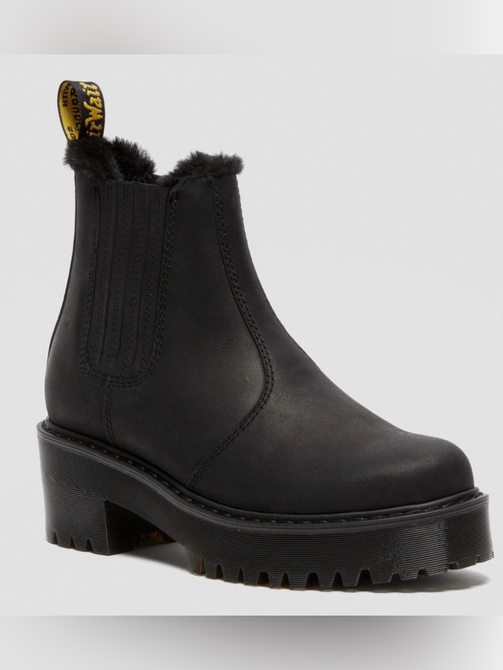 Doc Marten Chelsea fur lined Boots